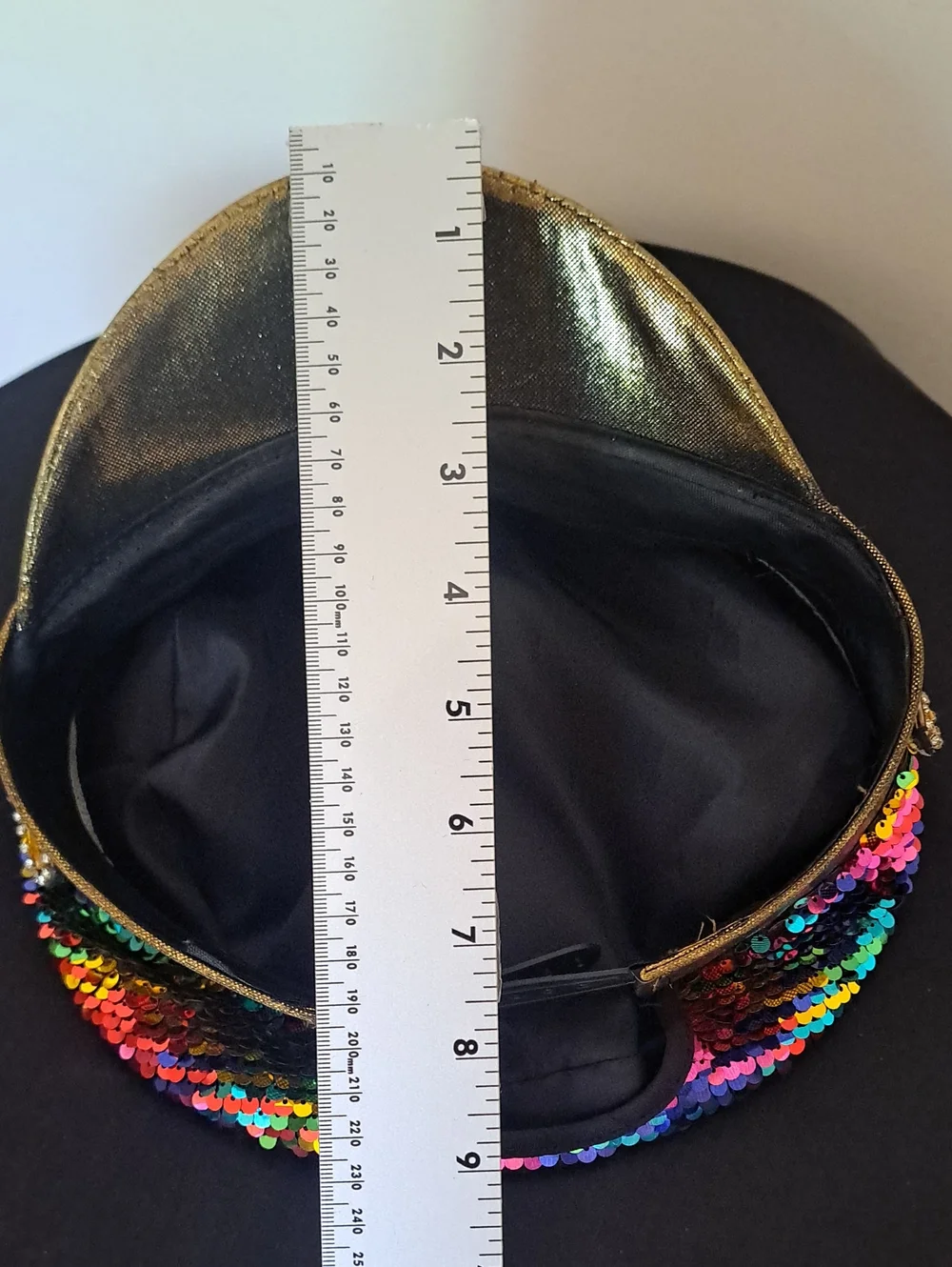Sequin Captain Hat Embellished Multicolor Sequin Women's Cap